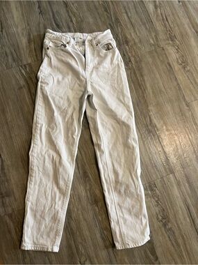 H&M Off-White Straight-Leg Women's Jeans